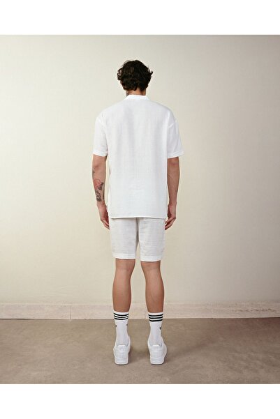 İLKCET MODA Cămașă cu croială confortabilă de in pentru bărbați