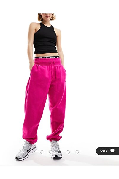 Nike Sportswear Phoenix Fleece High-Rise Oversize Fuşya Kadın Eşofman Altı