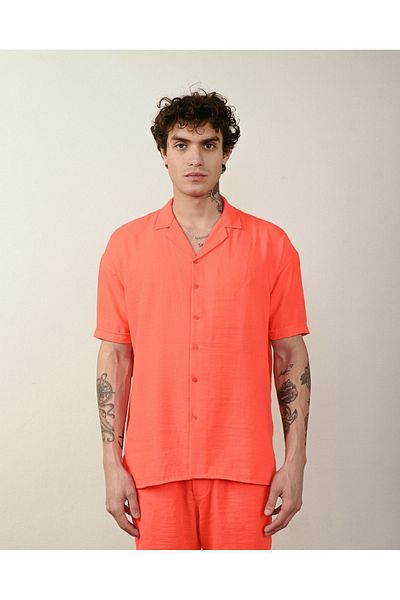 İLKCET MODA Мъжка ленена риза с удобна кройка