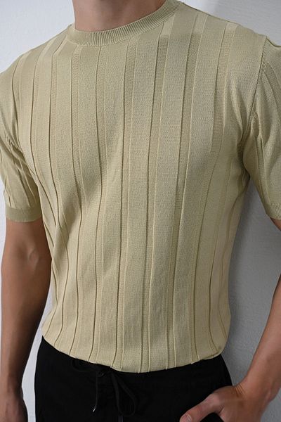 İLKCET MODA Πλεκτό Premium ριγέ μπλουζάκι