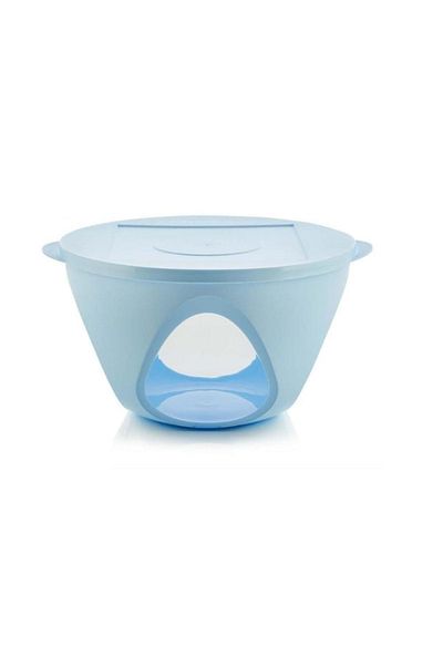 Tupperware حاوية خدمة العاطفة 4.3 لتر حاوية تخزين زرقاء