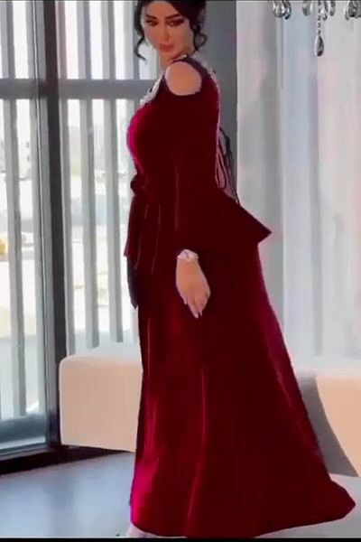 Gold Dresses فستان سهرة مطرز بالأحجار - تفاصيل واسعة، GLD 243108