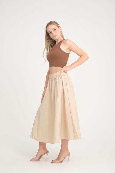 İLKCET MODA Жіноча спідниця з тканини парашут вільного крою