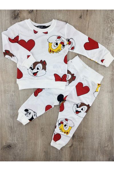 PRENSES BEBE Toprak Tekstil (2-7 Years) Heart Minnie Patterned Seasonal Set