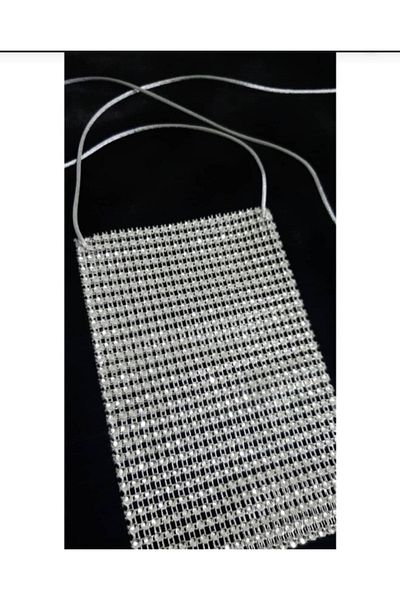 SmY Bag Shiny Sparkling Stone Look Phone Accessory Bag