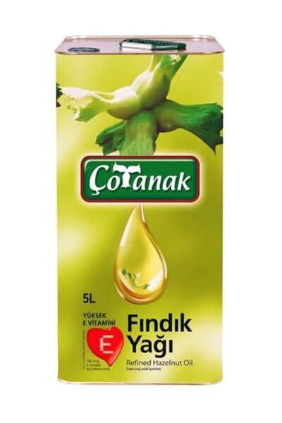 Çotanak Fındık Yağı 5 Lt Teneke
