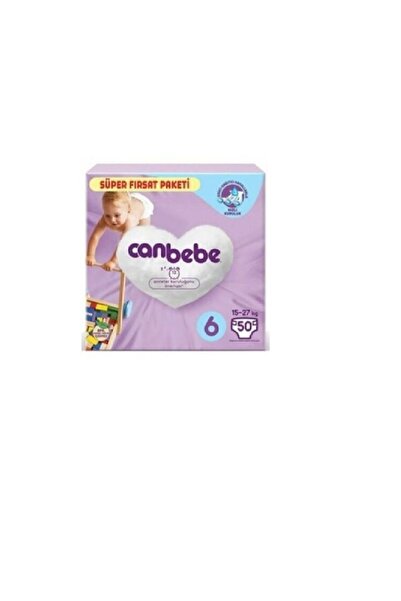 Canbebe Bebek Bezi 6 Beden 50 Adet