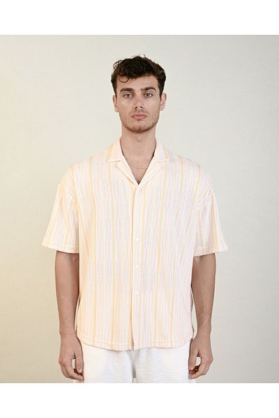 İLKCET MODA Πλεκτό Premium Oversize ανδρικό πουκάμισο