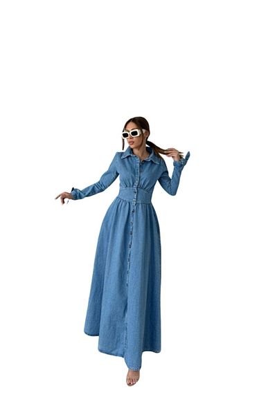 WellSoft Sezon nou - Rochie de blugi din denim