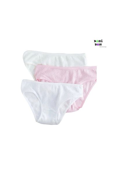 Poli Kids فتاة، قطن، جاكار مع هدية مفاجئة! مجموعة سراويل داخلية سهلة الارتداء مكونة من 3 قطع