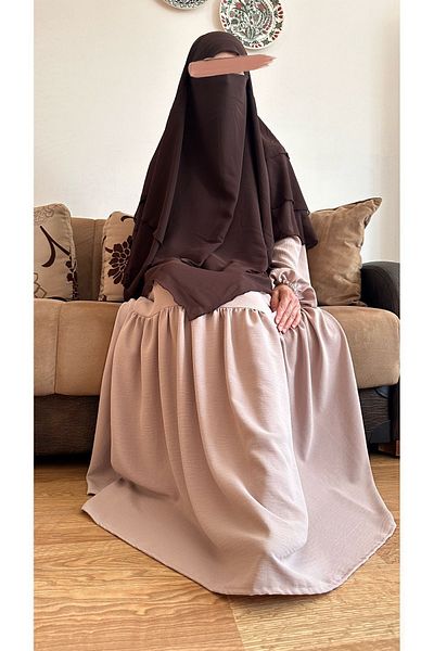 ALBİSE BUTİK Long Bitter Brown Souffle (HIMAR)