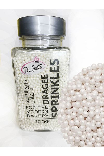 Dr. Gusto 2mm Bead Candy Cake Decoration - 100g Pearl