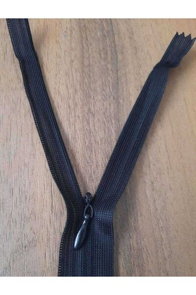 İMREN AKSESUAR Черен 22 см скрит цип 5 броя