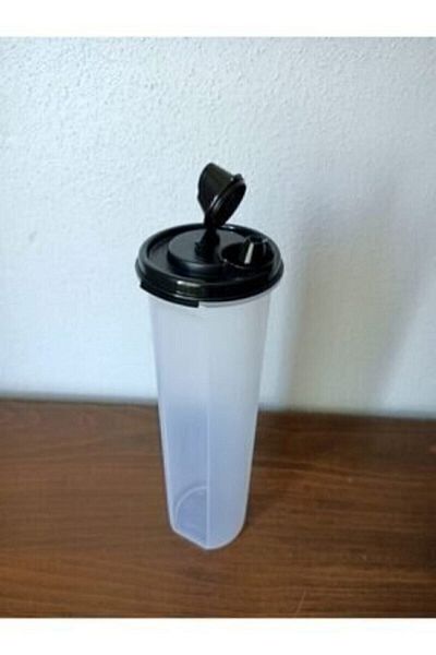 Tupperware Oval Olive Oil Black Lid