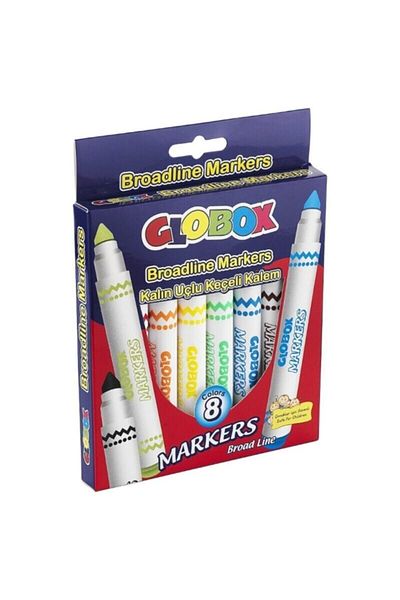 Globox Thick Tip Felt Tip Pen 8 Pack