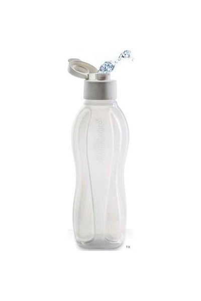 Tupperware Eco Bottle Water Bottle 1 Liter White Practical Cover