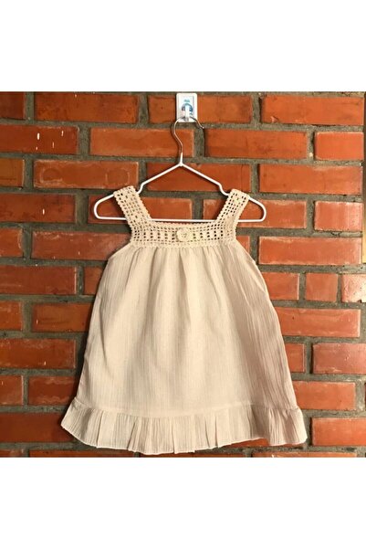 Efşan Hediyelik ve Kozmetik Girl's Hand Knitted Children's Dress with Sile Di...