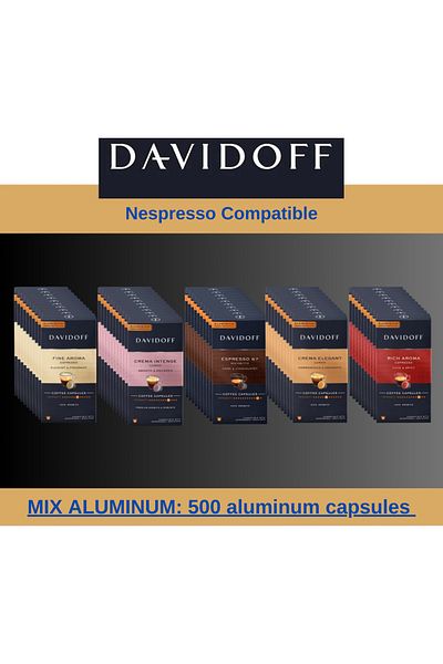 Davidoff 50x10 Coffee Capsules (Nespresso Compatible) 5 Types