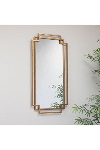 Interlock Metal Gold 65x130 Dikdörtgen Ayna