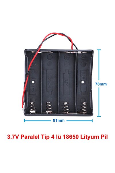 Genel Markalar 18650 2 Tel 4lü Pil Kutusu Paralel 4 Adet 3.7v Paralel Lityum Lion Batarya Yuvası Mobil Güç Kaynağı
