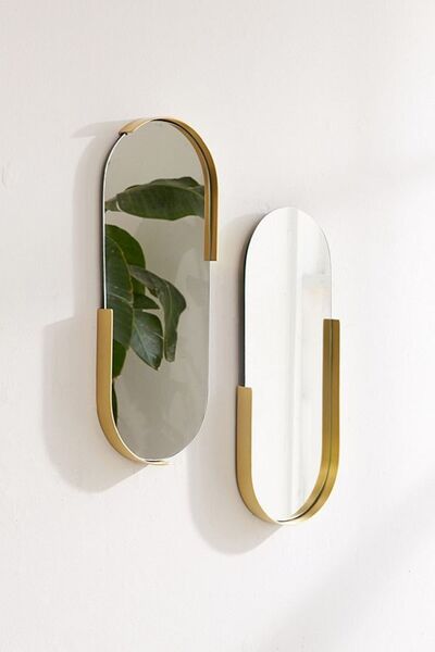 MUVA Concept Lama Metal Gold Single 60x110 Oval Ayna