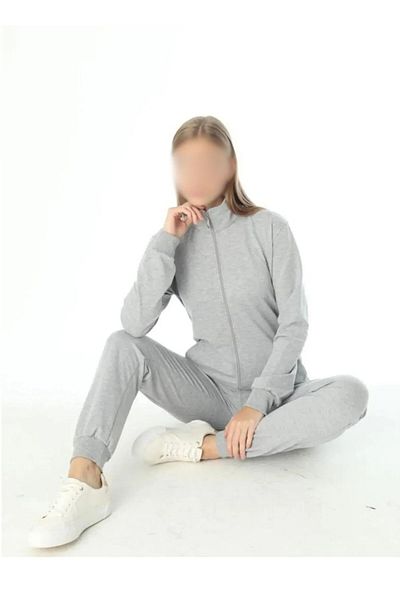The Clover Σετ γυναικεία φόρμα με βαμβακερό γιακά με φερμουάρ - TH.CLVR.34.LSS.00