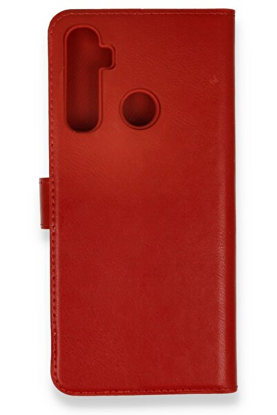Hatreds Realme C3 Uyumlu Kapaklı Ve Cüzdanlı Deri Kılıf - Kırmızı