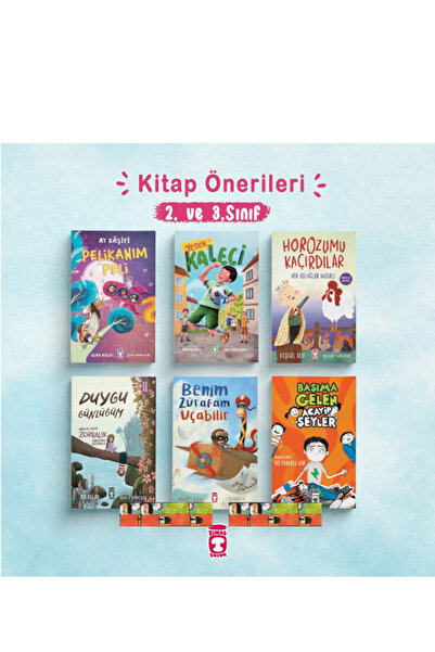 Timaş Çocuk 2ve3.Sınıf okuma için (6kitap)-Pelikanım Peli-Ay Kaşifi,Yedek Kal...