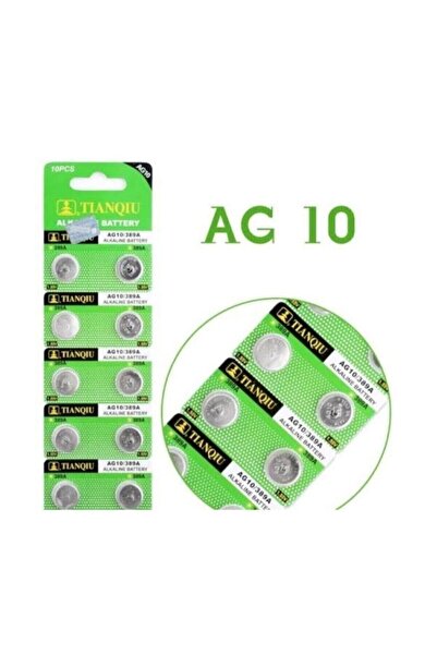 Emre Silver Tıanqıu Ag10 Oyuncak Hesap Makinası Işıklı Mum Pili Lr1130/lr54 /ag10 1.5 V 10 Adet Alkalin Pil