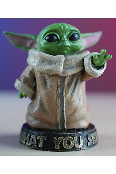 Genel Markalar Star Wars - The Mandalorian Baby Yoda Boyalı Figür 9 Cm