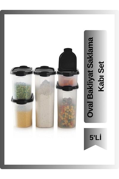 Tupperware Oval Pulses Storage Container Set of 5