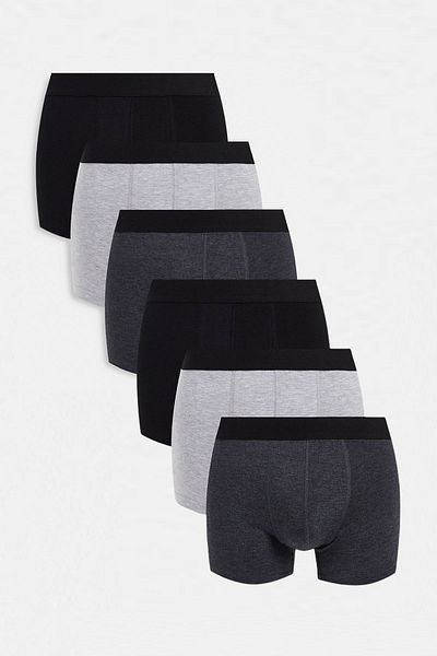 UMFANG Men's Mixed Boxer 6 Pack Cotton Lycra