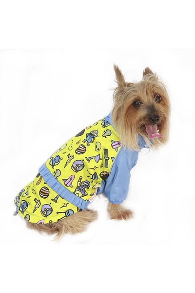 Pawstar Space Romper Jumpsuit-Coat Raincoat Dog Outfit for Small and Medium Breeds