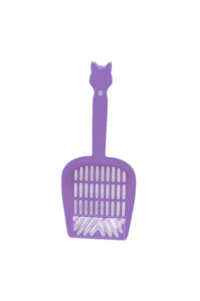 Pettrend Purple Small Size Cat Toilet Sand Cleaning Sifting Shovel Multi-Purpose Plastic Shovel