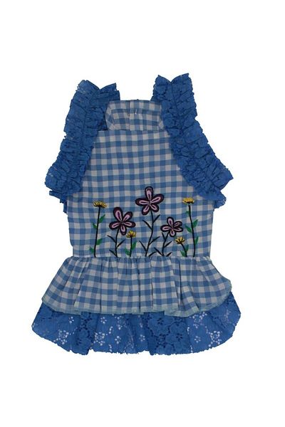 Pawstar Baby Blue Spring Dress Baby Blue Spring Dress Cat Dog Dress Cat Dog Outfit