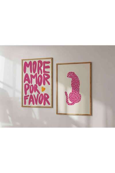 June Art Gallery Leopar Poster, Mor Amor Por Favor 2'li Pinterest Poster, Çer...