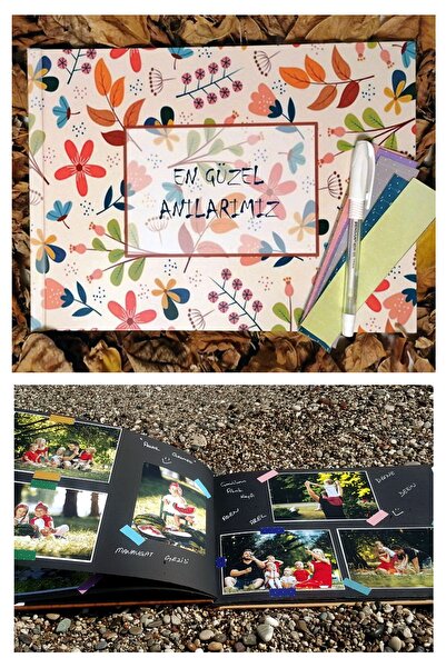 NATUREL En Güzel Anılarımız Fotoğraf Albümü Anı Defteri Sticker Beyaz Kalem