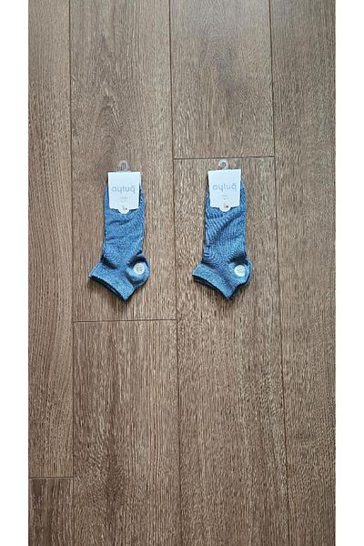 Aytuğ Șosete Saac Summer Season 2 Perechi Modal Blue Booties - 33267-2