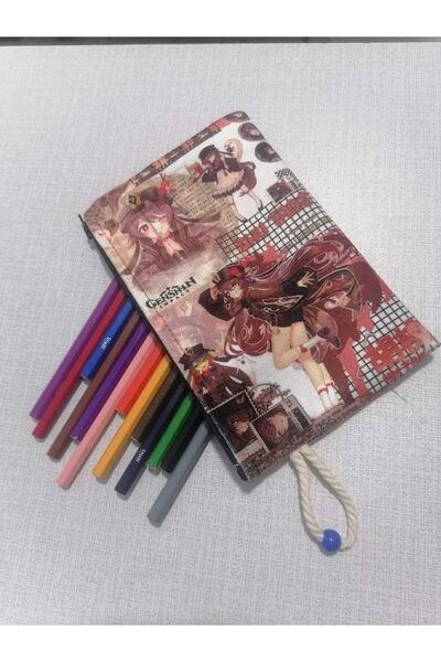 owl bag Държач/портфейл за химикалки Genshin Impact-hu Tao Collage Pattern De...