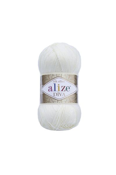 Alize Diva Summer Bikini Bustier Blouse Knitting Yarn Candy White 1055 Knitting Crop Models