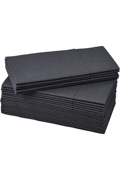 Peak Shine Ikea Mottaga Black Paper Napkin, 15x15 (38x38 Cm)