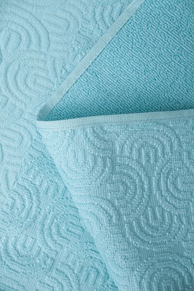 VEVİEN HOME Σετ μπουρνούζι Velvet Jacquard 4 τεμαχίων γαλάζιο