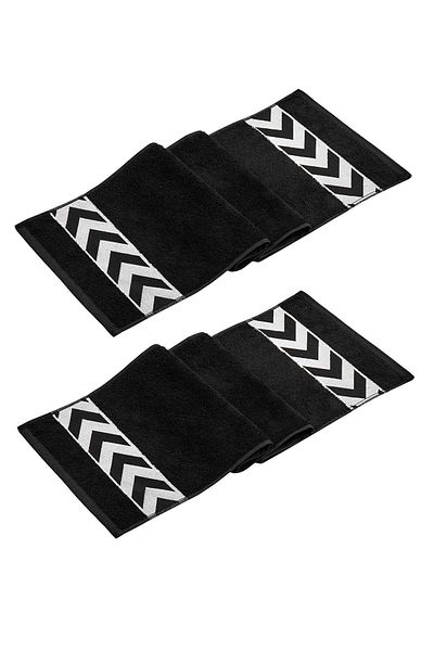 VEVİEN HOME Sergeant 30x100 cm 100% βαμβάκι (450 GSM) Μαύρες πετσέτες αθλητικών πετσετών γυμναστικής γυμναστικής γκολφ πετσέτες μποξ