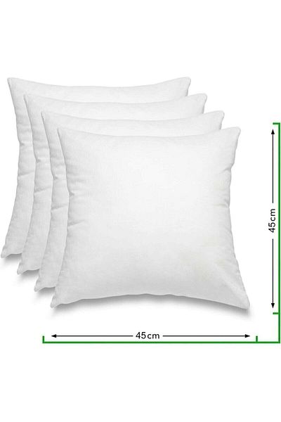 Mazi Home Husa de perna 4 bucati Perna interioara 45x45 400 Gr Silicon si resturi Umplutura de perna de prima calitate