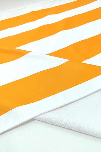 VEVİEN HOME Striped Digital Printed 75x150 Cm Beach Towel Yellow
