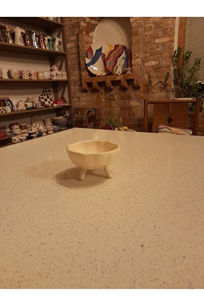 Ayşegül'ün Seramik Atölyesi Handmade Ceramic Pumpkin Bowl (White)