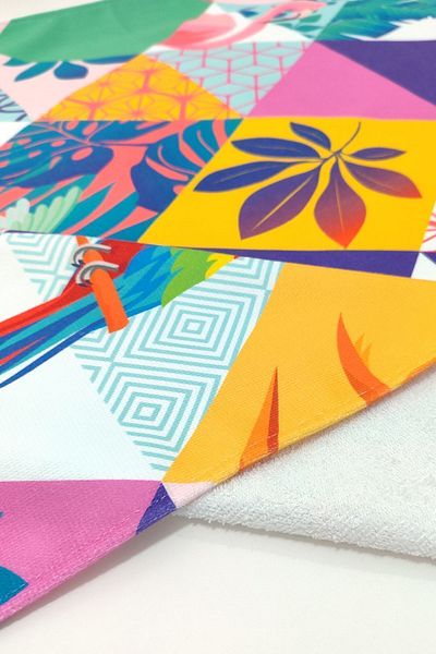 VEVİEN HOME Prosop de plajă Tropical Summer Printed Digital 75x150 Cm