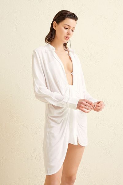 AQUELLA Rochie cămașă asimetrică