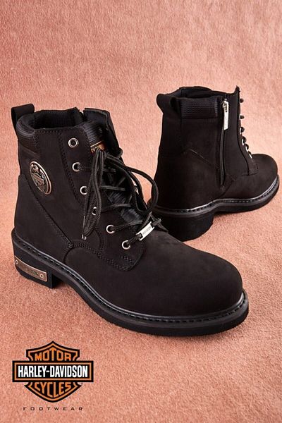 Harley Davidson Δερμάτινες Μπότες - Λαστιχένια Σόλα