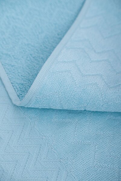 VEVİEN HOME Спеціальний дизайн - Надзвичайно м'який оксамитовий жакардовий халат з 100% бавовни світло-блакитного кольору